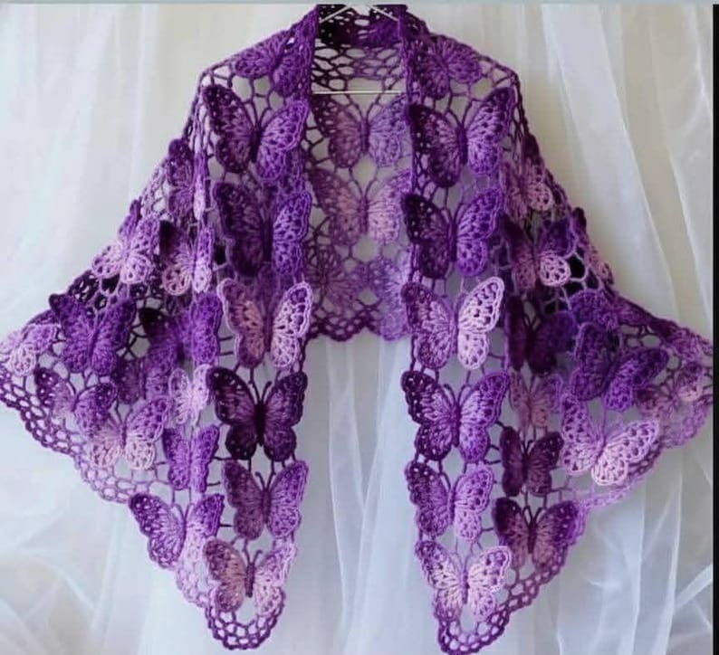 Butterfly Crochet Shawl Motif Pattern