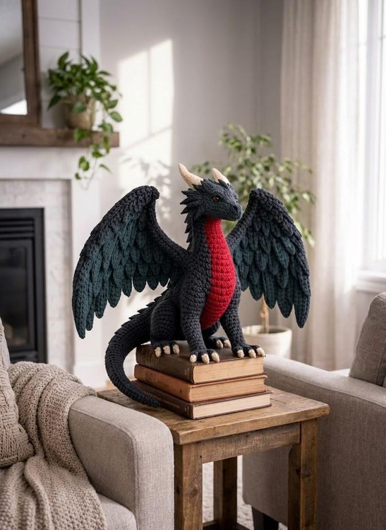 Crochet Gothic Dragon Pattern