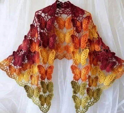 Butterfly Crochet Shawl Motif Pattern