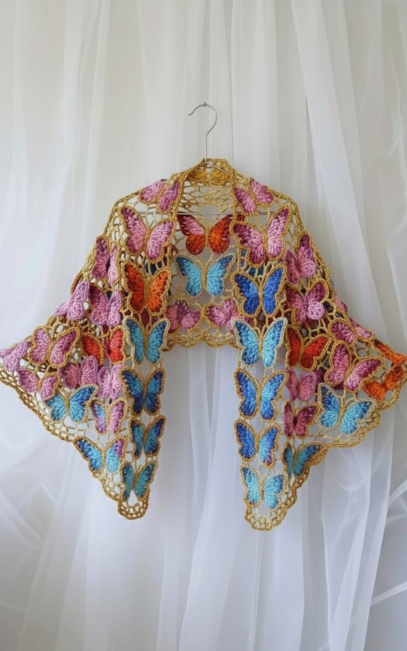 Butterfly Crochet Shawl Motif Pattern