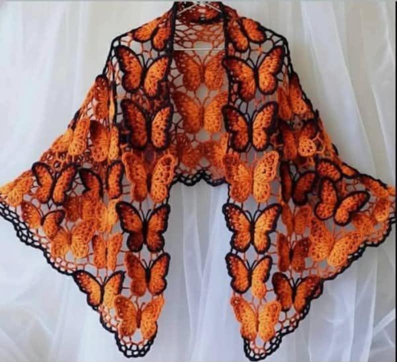 Butterfly Crochet Shawl Motif Pattern