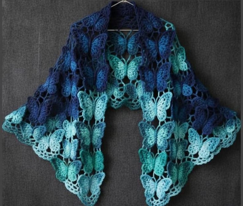 Butterfly Crochet Shawl Motif Pattern