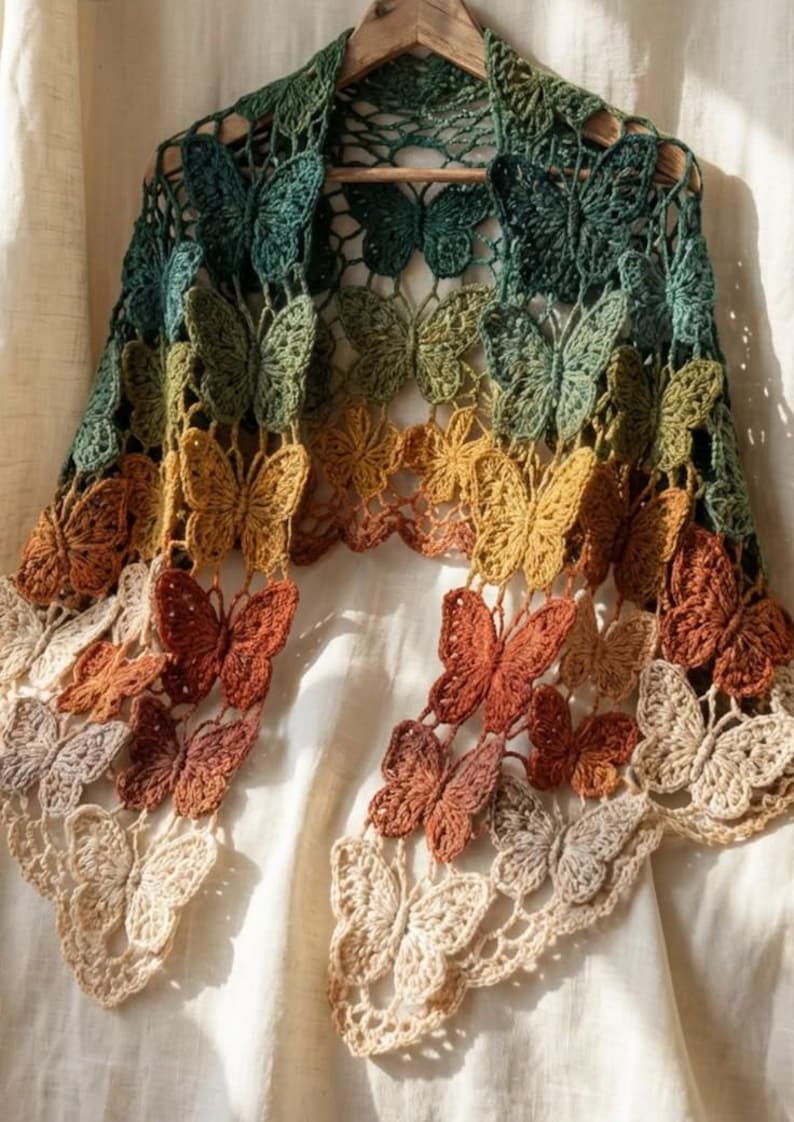 Butterfly Crochet Shawl Motif Pattern