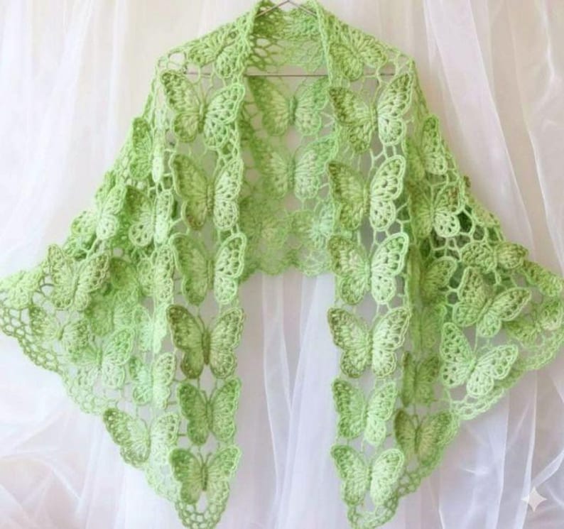 Butterfly Crochet Shawl Motif Pattern