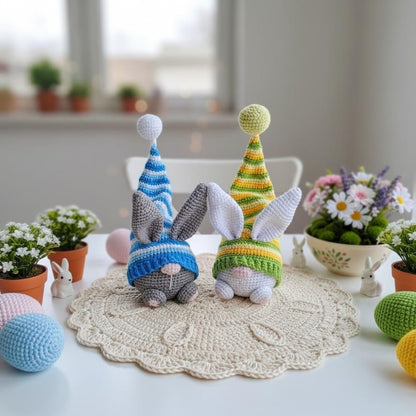 Easter Bunny Gnome Amigurumi Crochet pattern