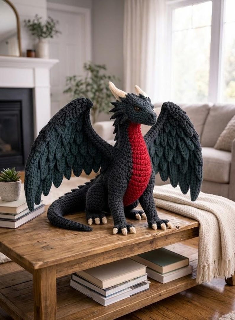 Crochet Gothic Dragon Pattern