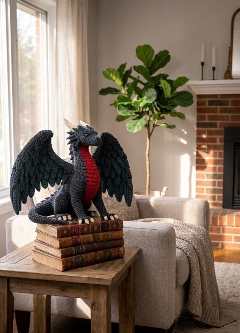Crochet Gothic Dragon Pattern