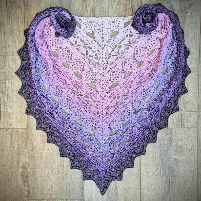 SilverNeedleTea Shawl crochet pattern