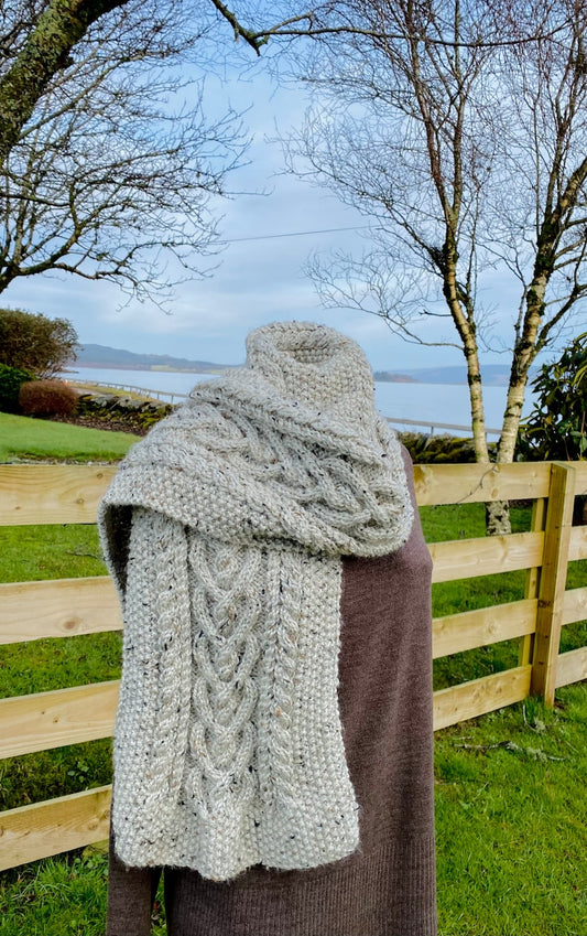 Heart of Scotland Aran Bulky/Chunky Scarf Knitting Pattern
