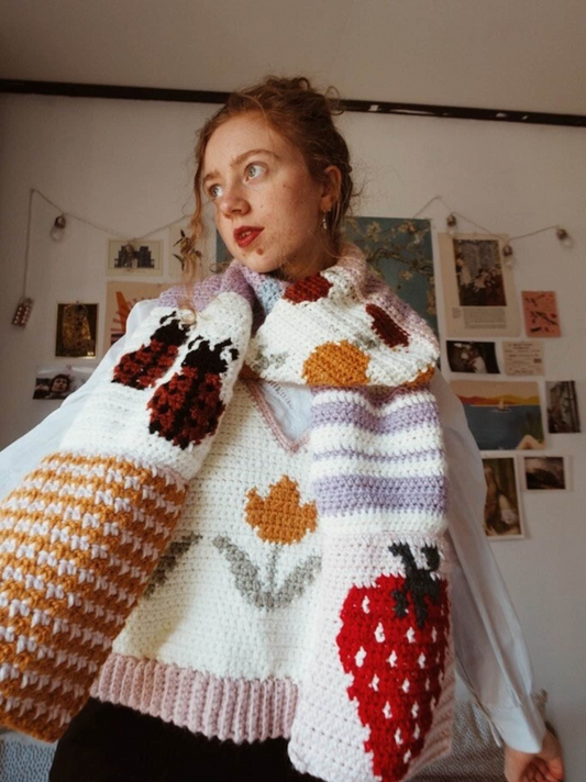 Cottagecore Scarf Crochet Pattern
